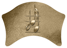 DABAN-382-BZ Music Notes Bronze